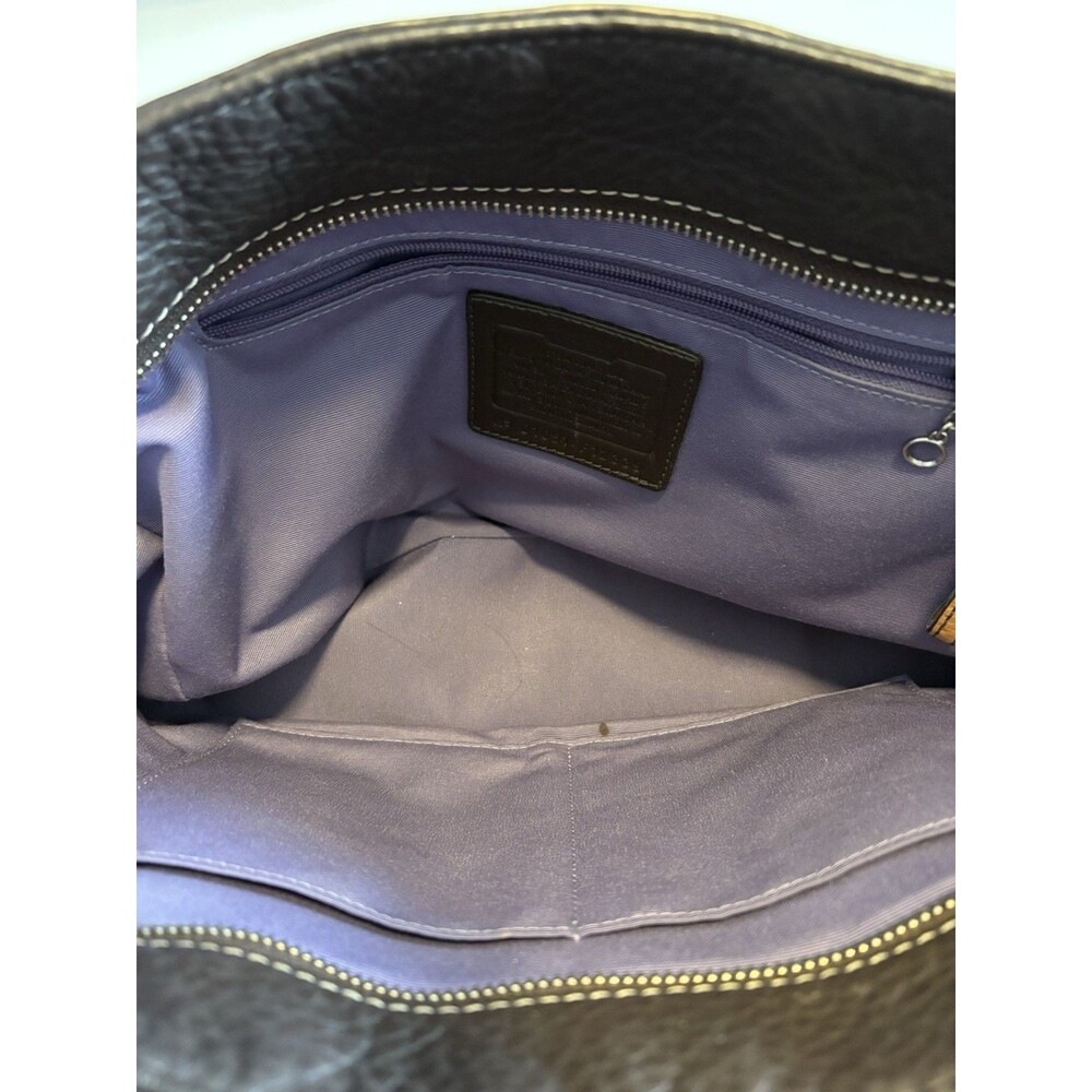 Coach Chelsea Bag Brown Pebbled Leather #F12339 Satchel Purse Tan Straps - Picture 10 of 12